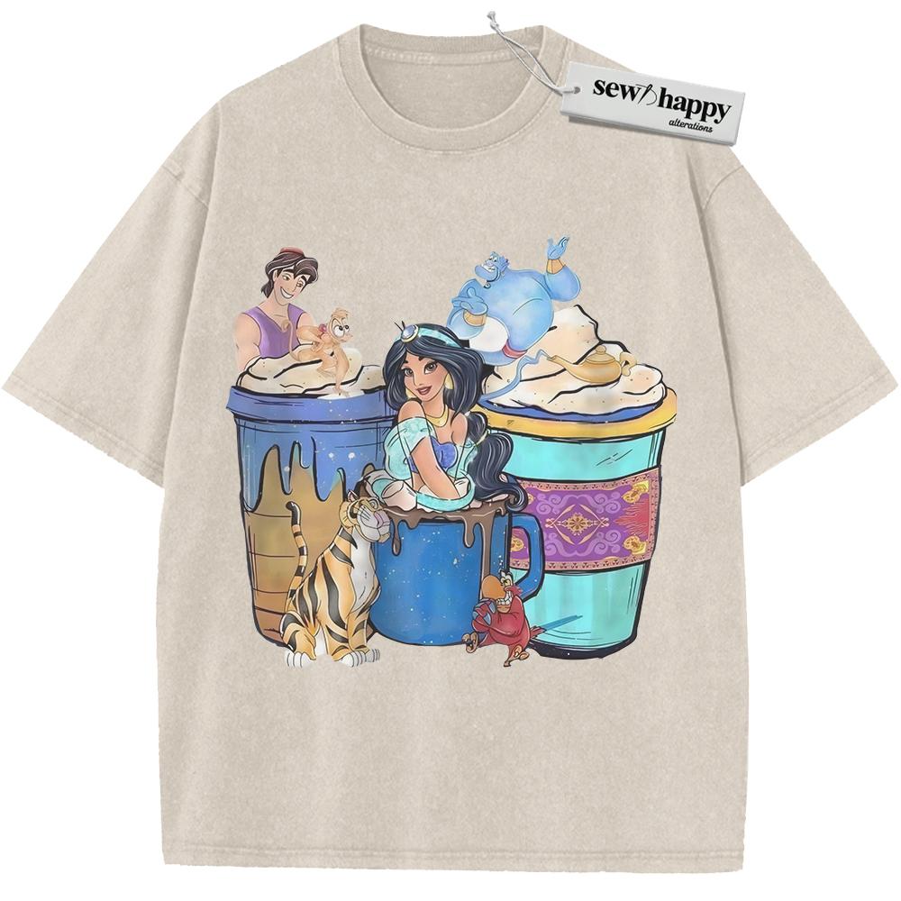 Wash Tee Aladdin Shirt, Animated Shirt, Vintage T-Shirt