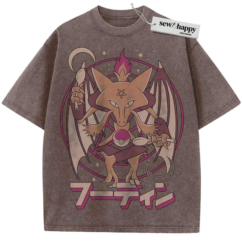 Wash Tee Alakazam Shirt, Pokemon shirt, Anime Shirt, Vintage T-Shirt