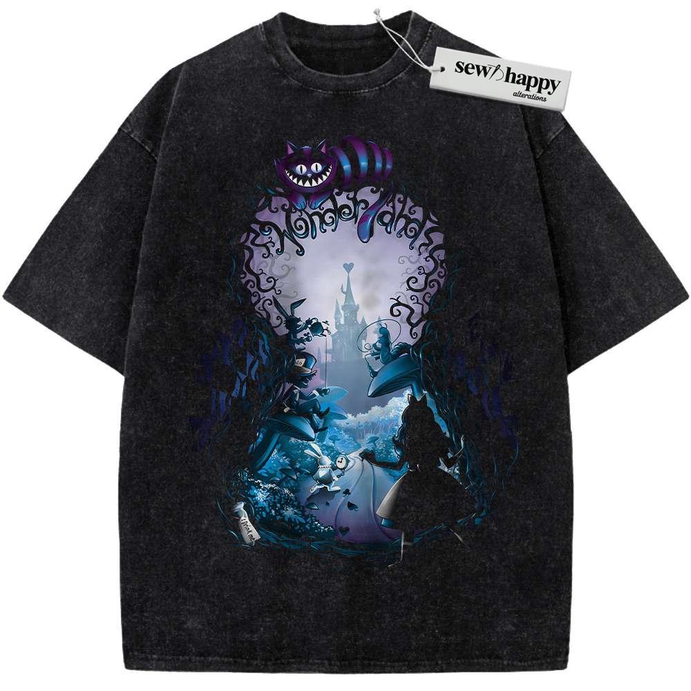 Wash Tee Alice in Wonderland Shirt, Animated Shirt, Vintage Tee
