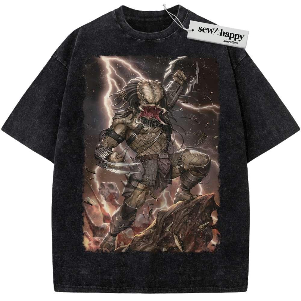 Wash Tee Alien vs Predator Shirt, Movie Shirt, Vintage Tee