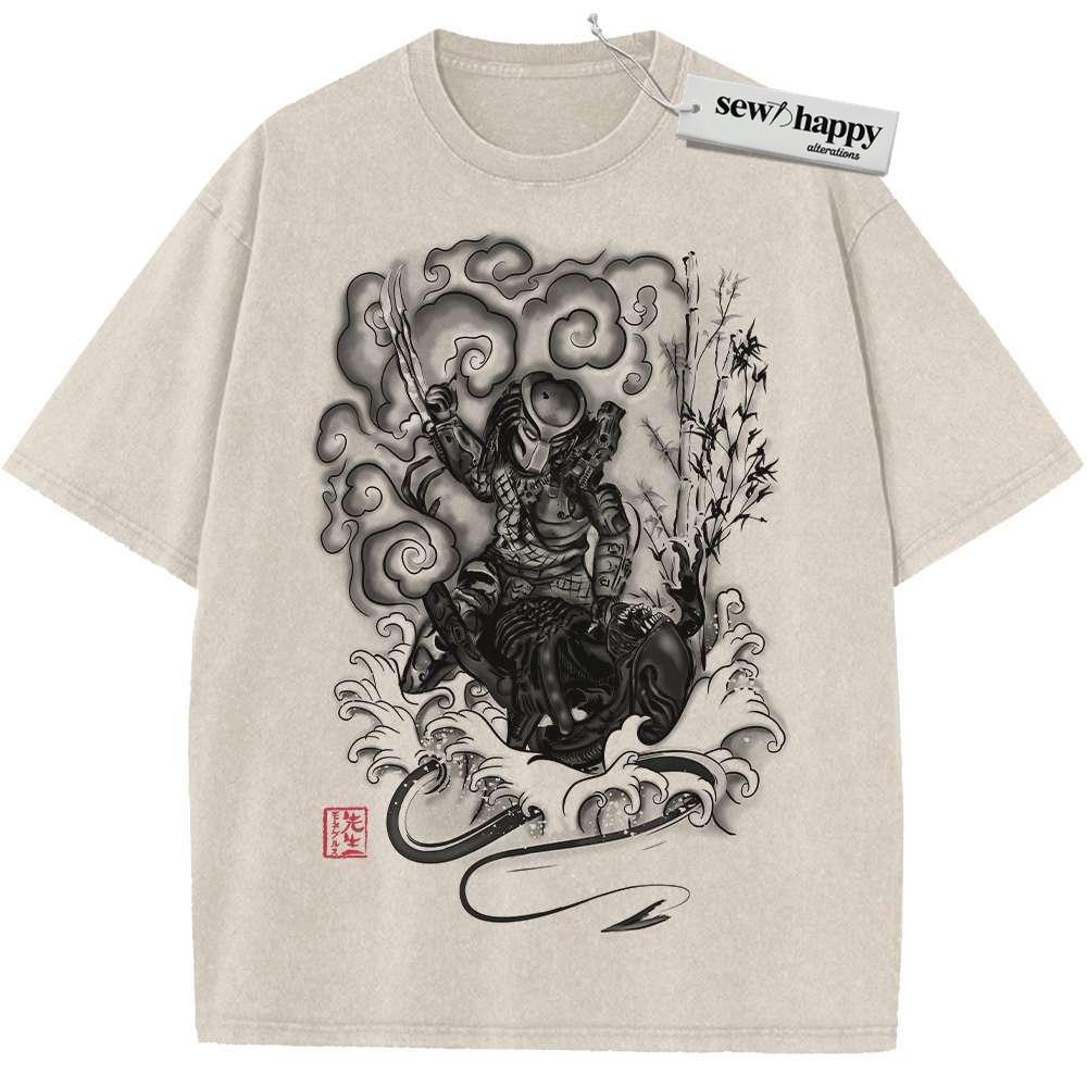 Wash Tee Alien vs Predator Shirt, Movie Shirt, Vintage Tee