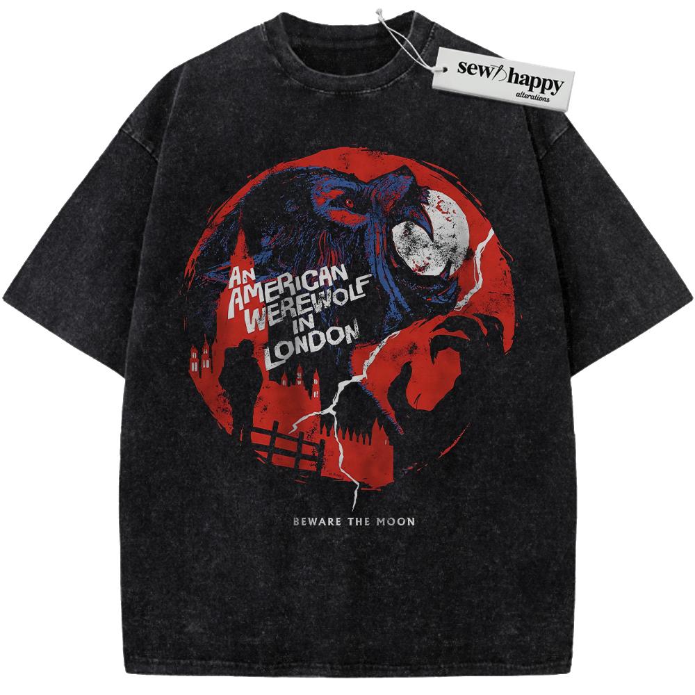 Wash Tee An American Werewolf in London Shirt, Halloween Shirt, Horror Shirt, Vintage T-Shirt Wash Tee An American Werewolf in London Shirt, Halloween Shirt, Horror Shirt, Vintage T-Shirt - Image 1