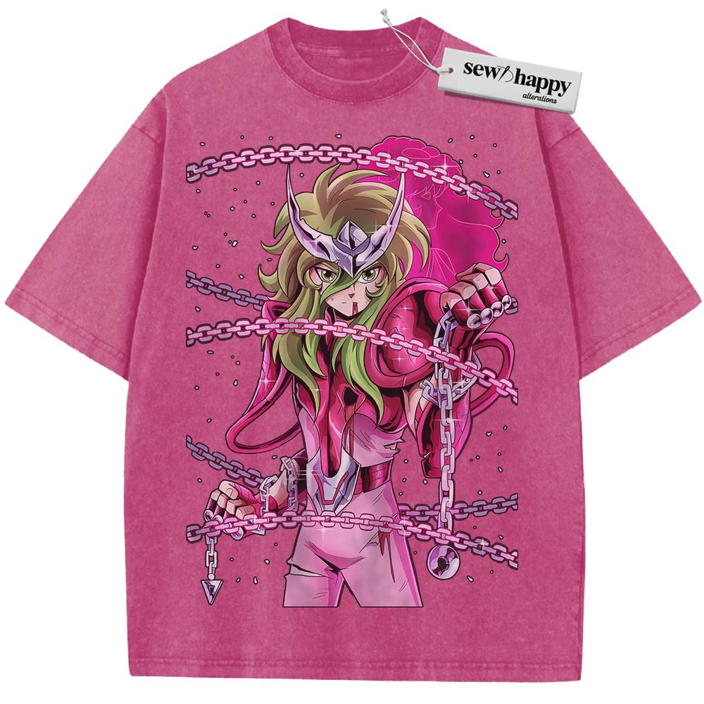 Wash Tee Andromeda Shun Shirt, Saint Seiya Shirt, Anime Shirt, Vintage T-Shirt