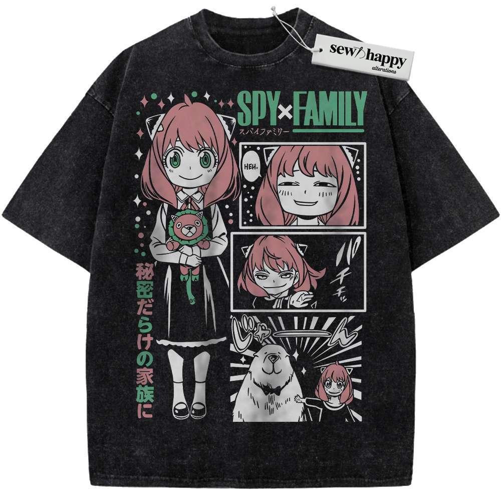 Wash Tee Anya Forger Shirt, Spy x Family Shirt, Anime Shirt, Vintage T-Shirt