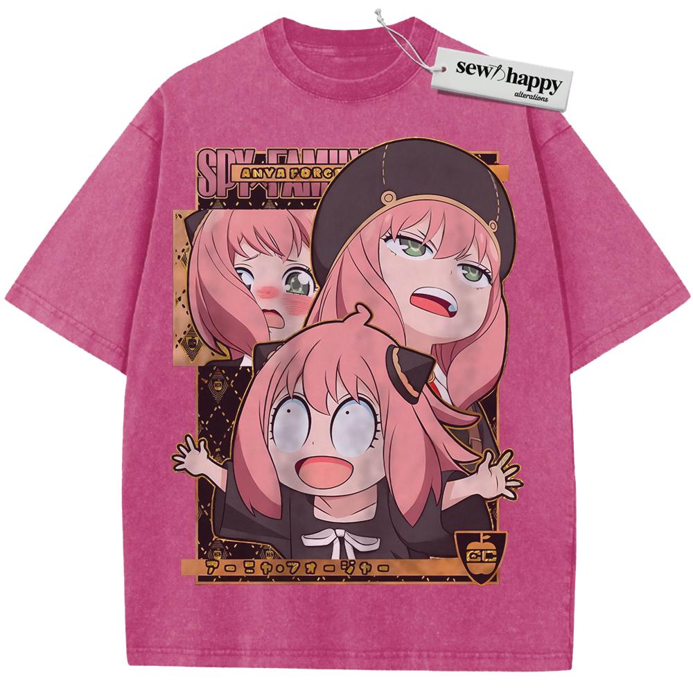 Wash Tee Anya Forger Shirt, Spy x Family Shirt, Anime Shirt, Vintage Tee Wash Tee Anya Forger Shirt, Spy x Family Shirt, Anime Shirt, Vintage Tee - Image 1