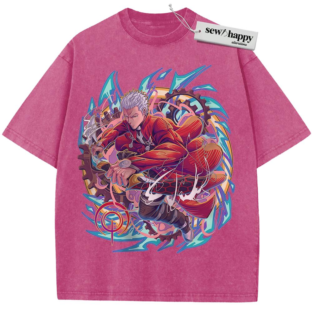 Wash Tee Archer Shirt, Fate Series Shirt, Anime Shirt, Vintage Tee