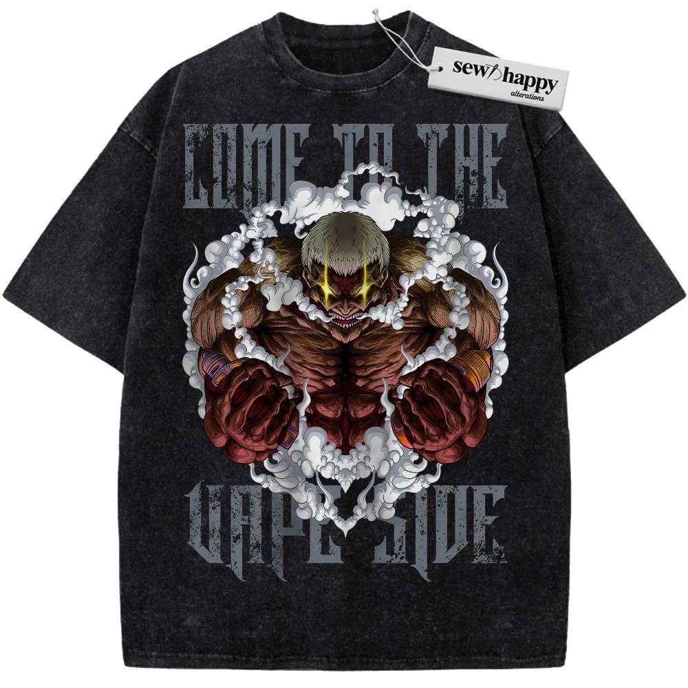 Wash Tee Armored Titan Shirt, Attack On Titan Shirt, AOT Shirt, Anime Shirt, Vintage Tee