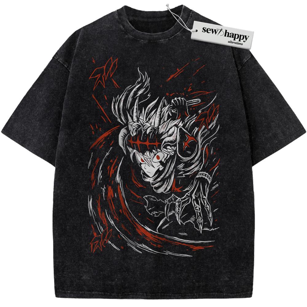 Wash Tee Asta Shirt, Black Clover Shirt, Anime Shirt, Vintage T-Shirt Wash Tee Asta Shirt, Black Clover Shirt, Anime Shirt, Vintage T-Shirt - Image 1