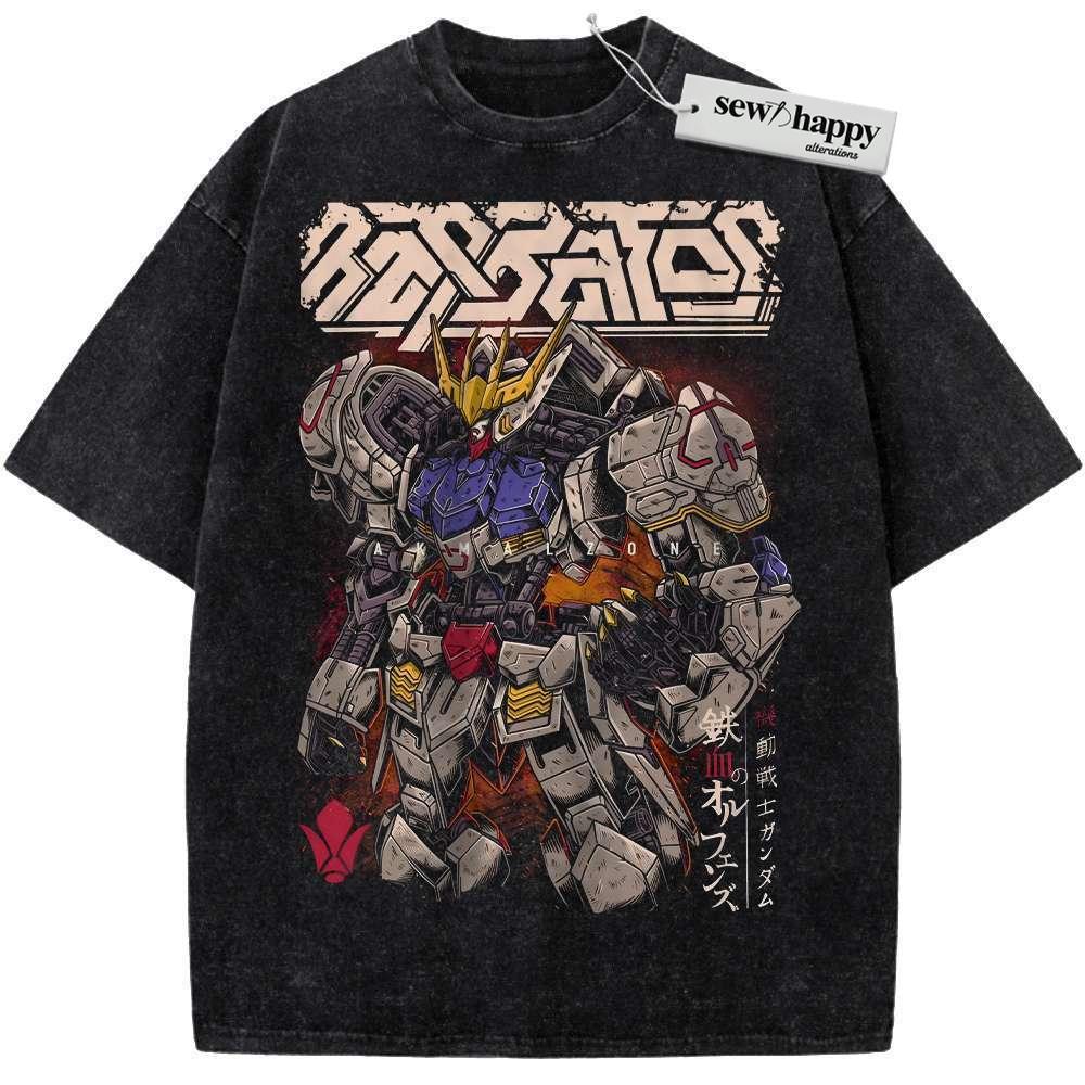 Wash Tee ASW-G-08 Gundam Barbatos Shirt, The Gundam Shirt, Anime Shirt, Vintage Tee