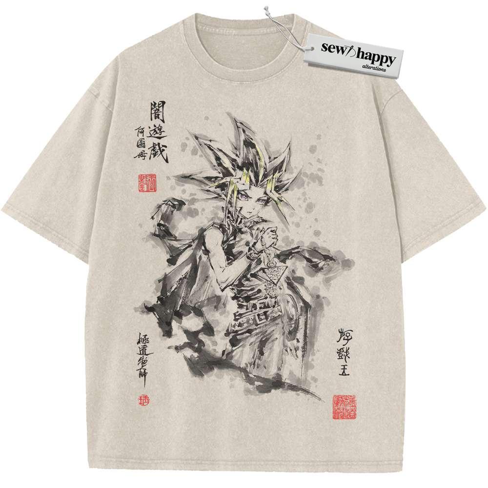 Wash Tee Atem Yugi Muto Shirt, Anime Shirt, Vintage Tee