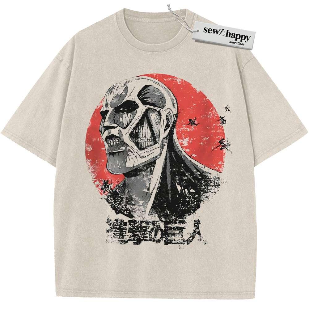 Wash Tee Attack On Titan Shirt, AOT Shirt, Anime Shirt, Vintage T-Shirt