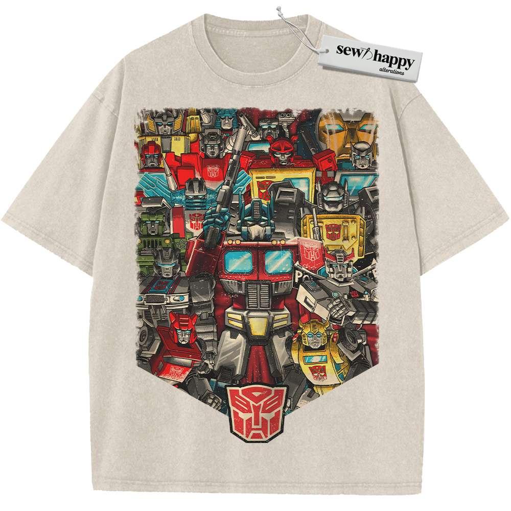 Wash Tee Autobots Shirt, Transformers Shirt, Movie Shirt, Vintage Tee