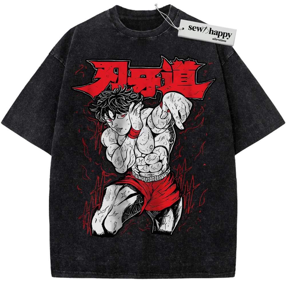 Wash Tee Baki Hanma Shirt, Anime Shirt, Vintage T-Shirt