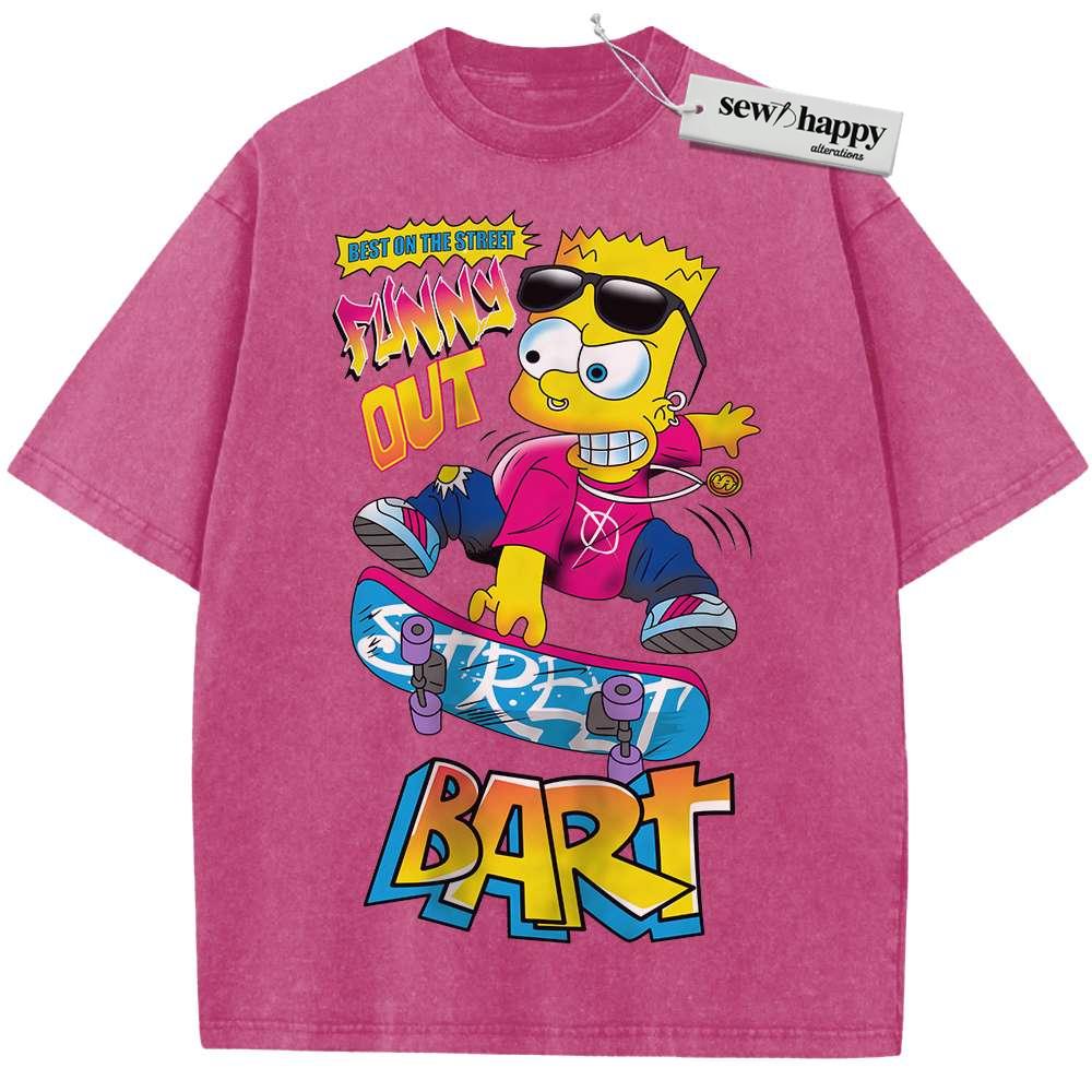 Wash Tee Bart Simpson Shirt, The Simpsons Shirt, Animated Shirt, Vintage Tee