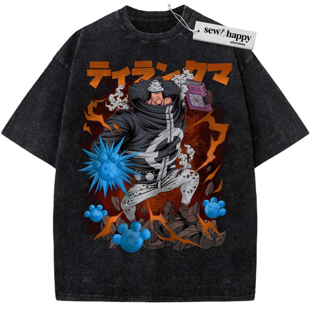 Wash Tee Bartholomew Kuma Shirt, One Piece Shirt, Anime Shirt, Vintage Tee