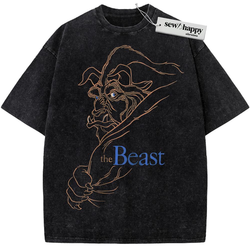 Wash Tee Beauty and the Beast Shirt, Animated Shirt, Vintage T-Shirt