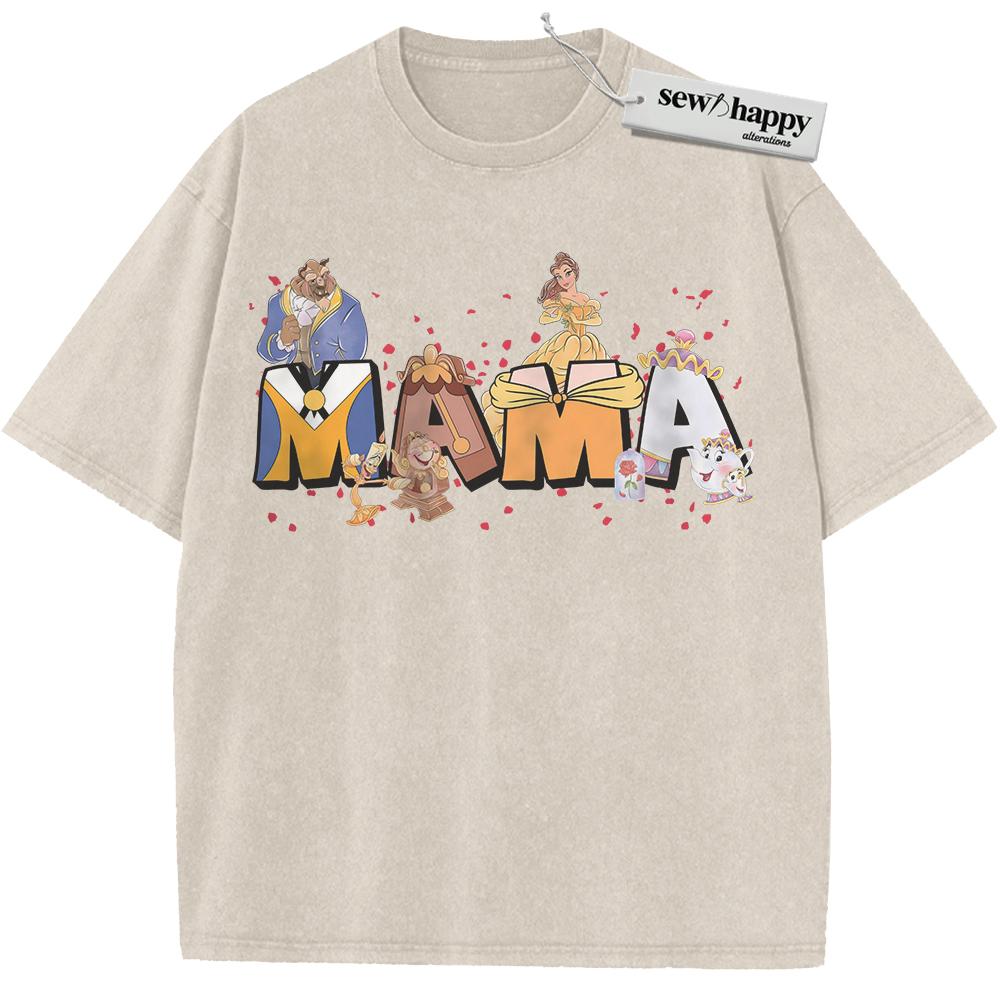 Wash Tee Beauty and the Beast Shirt, Mother's Day Shirt, Animated Shirt, Vintage T-Shirt