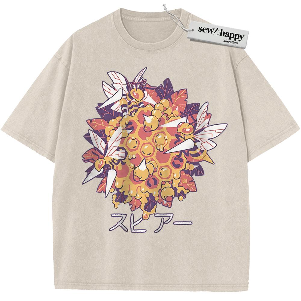 Wash Tee Beedrill Shirt, Pokemon Shirt, Anime Shirt, Vintage T-Shirt