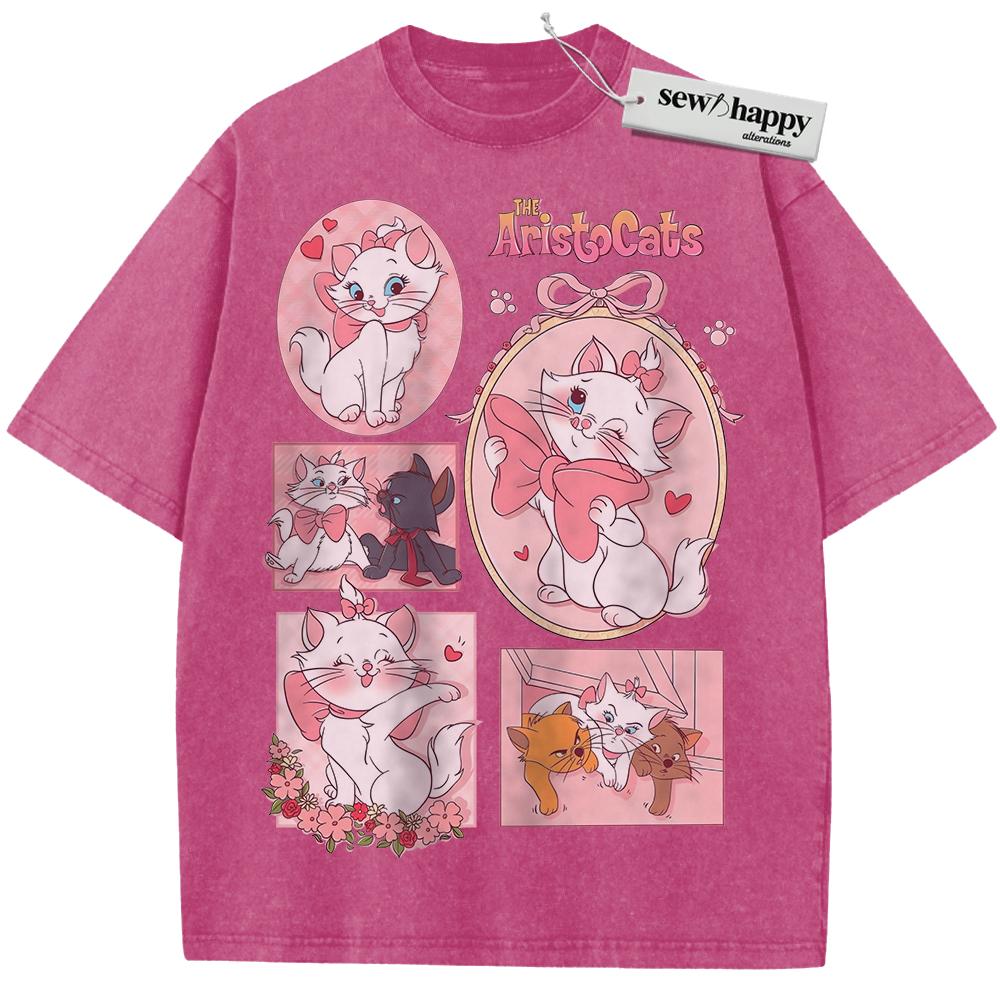 Wash Tee Berlioz and Marie Shirt, The Aristocats Shirt, Animated Shirt, Vintage Tee