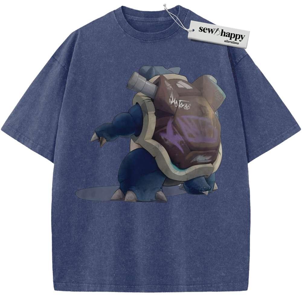 Wash Tee Blastoise Shirt, Pokemon shirt, Anime Vintage T-Shirt