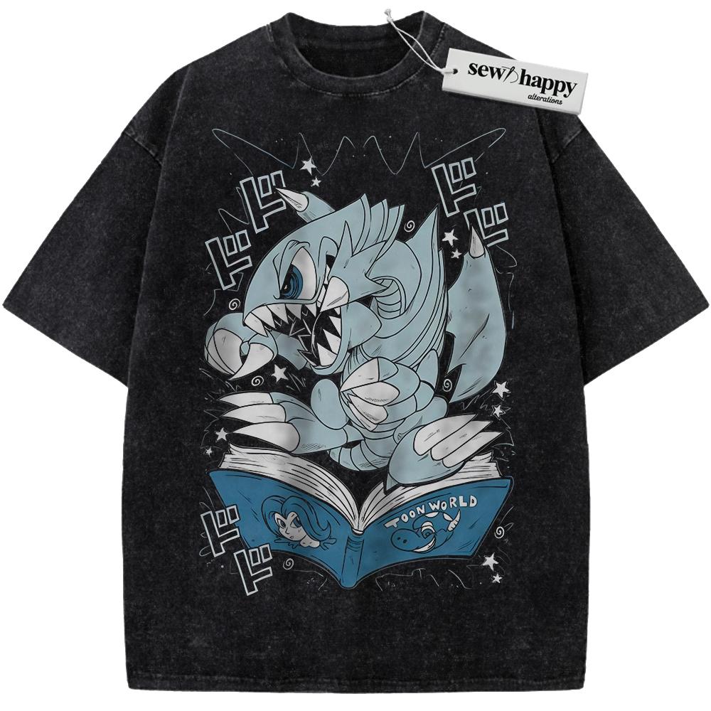 Wash Tee Blue-Eyes Toon Dragon Shirt, Anime Shirt, Vintage T-Shirt