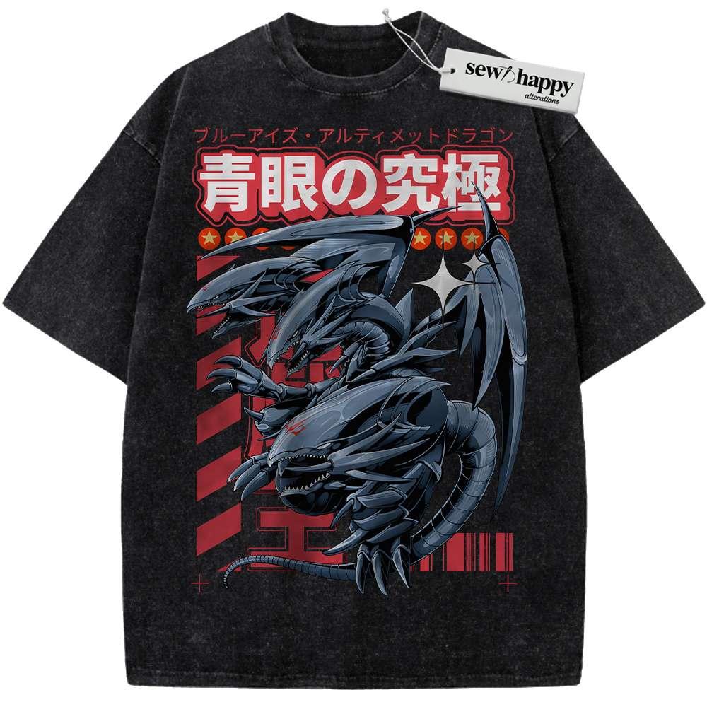 Wash Tee Blue Eyes Ultimate Dragon Shirt, Anime Shirt, Vintage Tee