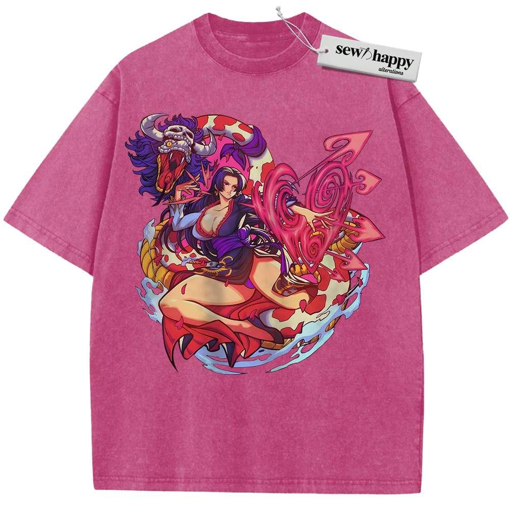 Wash Tee Boa Hancock Shirt, One Piece Shirt, Anime Shirt, Vintage T-Shirt Wash Tee Boa Hancock Shirt, One Piece Shirt, Anime Shirt, Vintage T-Shirt - Image 1