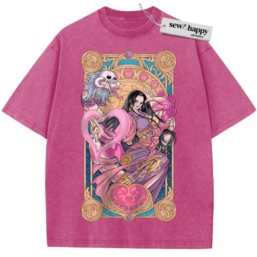 Wash Tee Boa Hancock Shirt, One Piece Shirt, Anime Shirt, Vintage T-Shirt