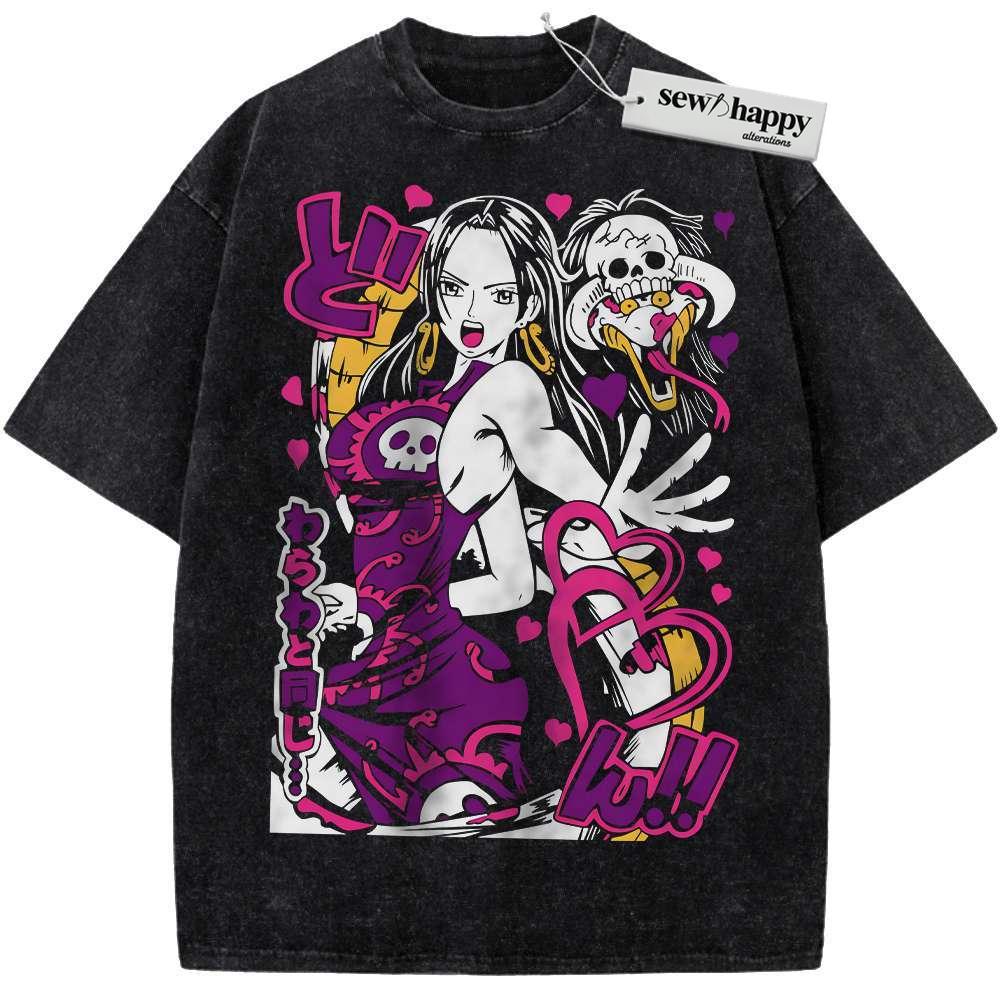 Wash Tee Boa Hancock Shirt, One Piece Shirt, Anime Shirt, Vintage Tee