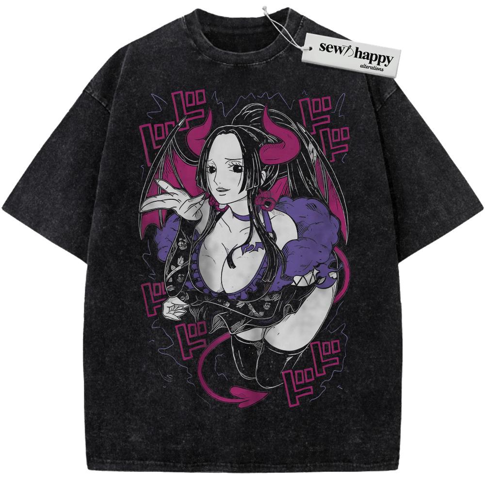 Wash Tee Boa Hancock Shirt, One Piece Shirt, Anime Shirt, Vintage Tee