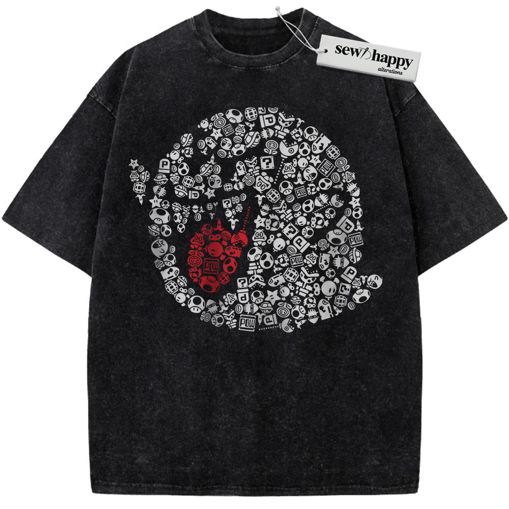 Wash Tee Boo Shirt, Super Mario Shirt, Game Shirt, Vintage Tee