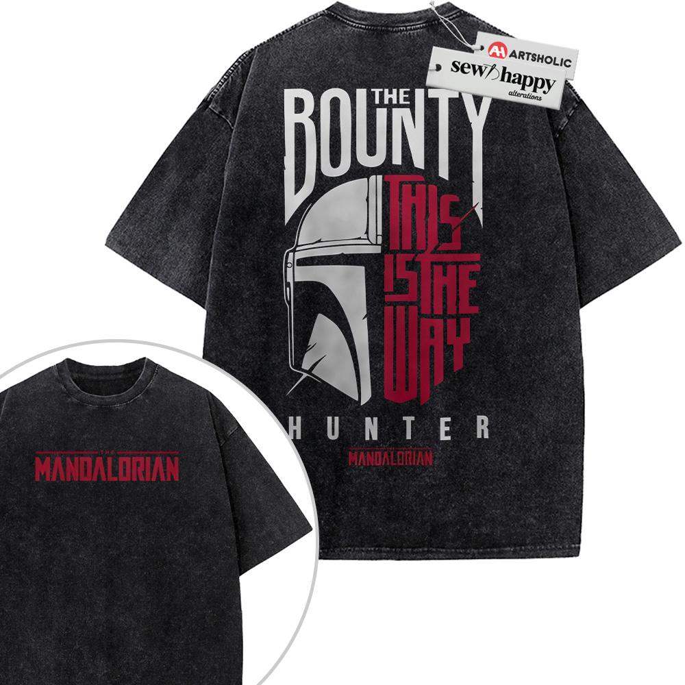 Wash Tee Bounty Hunters Shirt, Star Wars Shirt, Movie Vintage T-Shirt 2-Sided