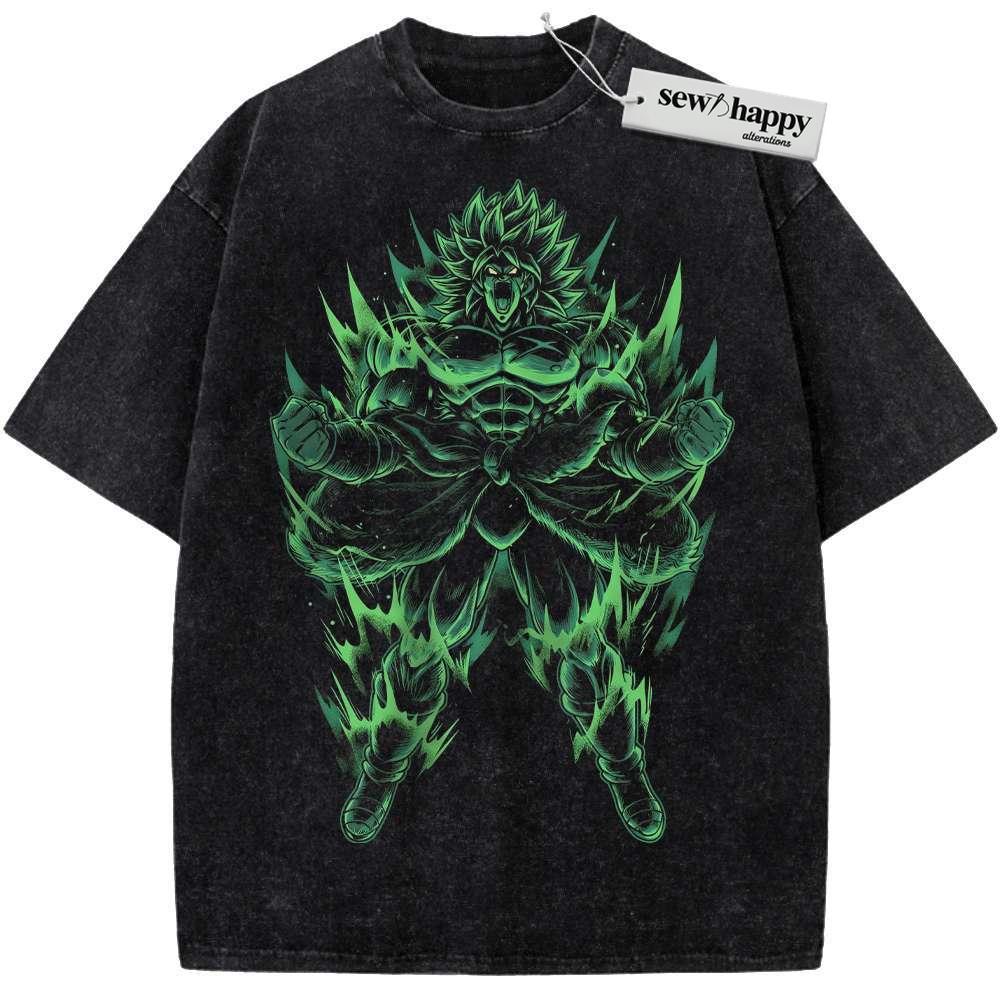 Wash Tee Broly Shirt, Dragon Ball Z Shirt, DBZ Shirt, Anime Shirt, Vintage Tee