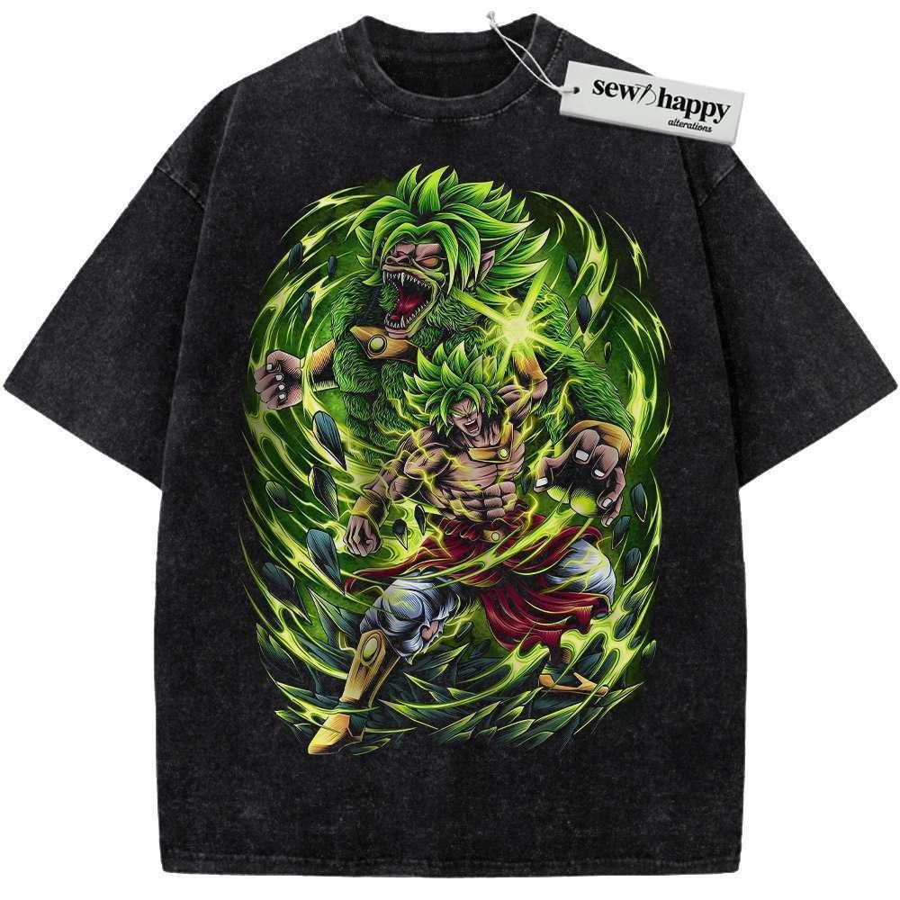 Wash Tee Broly Shirt, Dragon Ball Z Shirt, DBZ Shirt, Anime Shirt, Vintage Tee