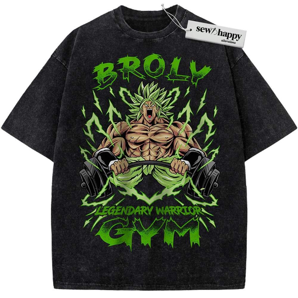 Wash Tee Broly Shirt, Dragon Ball Z Shirt, DBZ Shirt, Anime Shirt, Vintage Tee