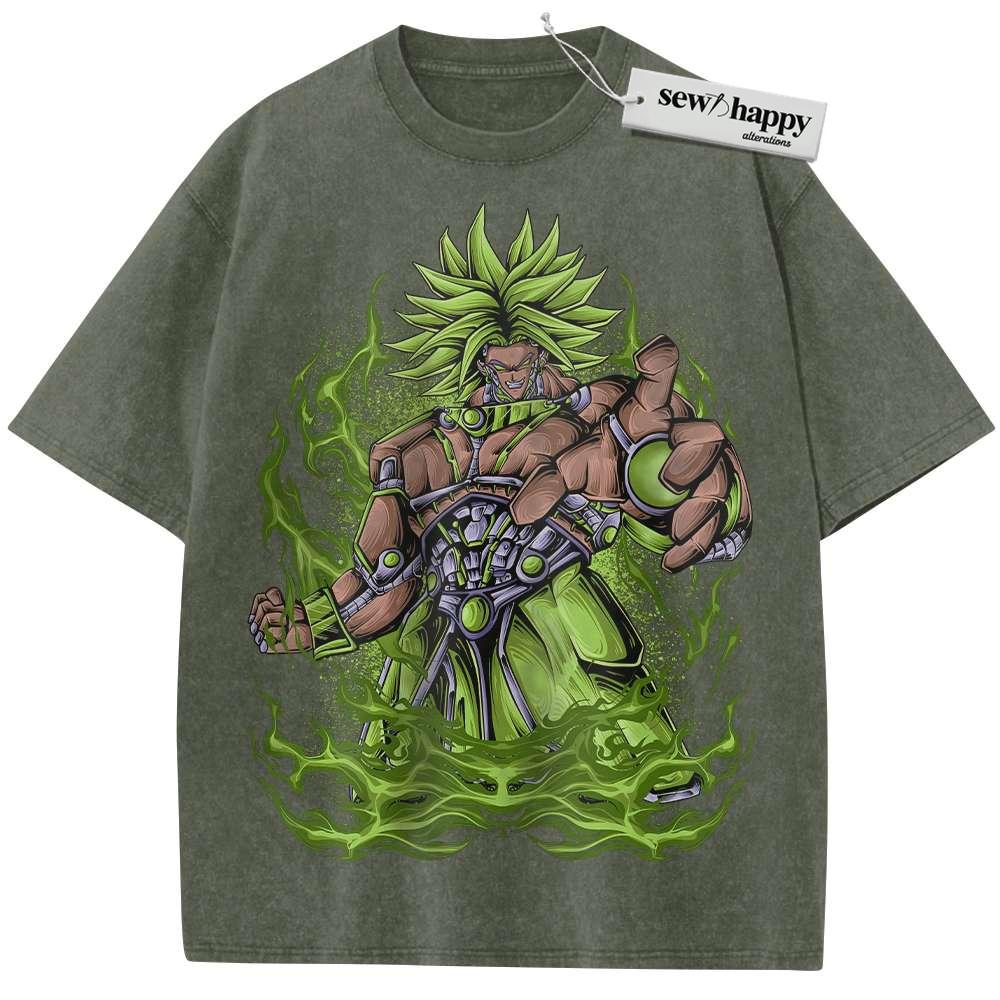Wash Tee Broly Shirt, Dragon Ball Z Shirt, DBZ Shirt, Anime Shirt, Vintage Tee