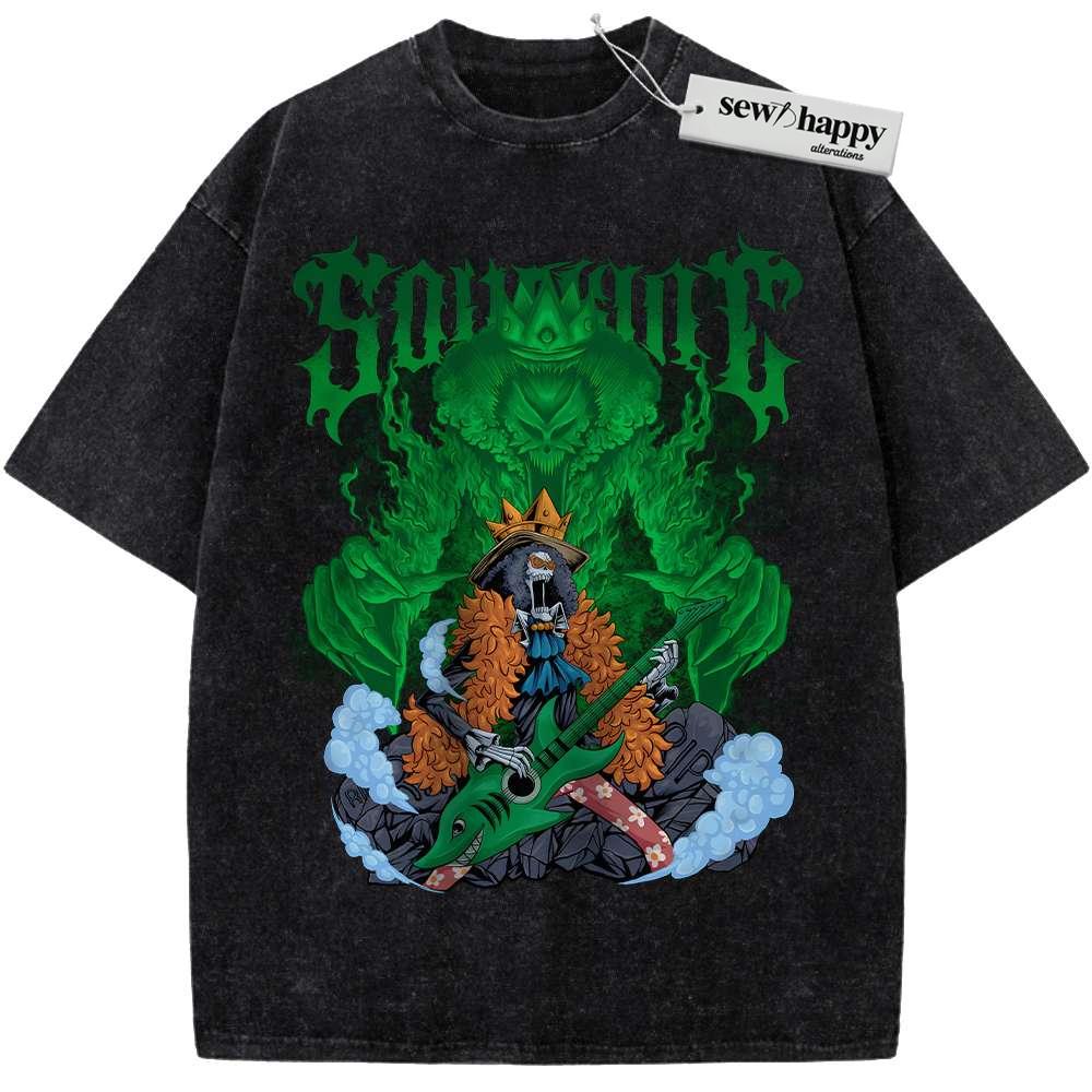 Wash Tee Brook Shirt, One Piece Shirt, Anime Shirt, Vintage Tee