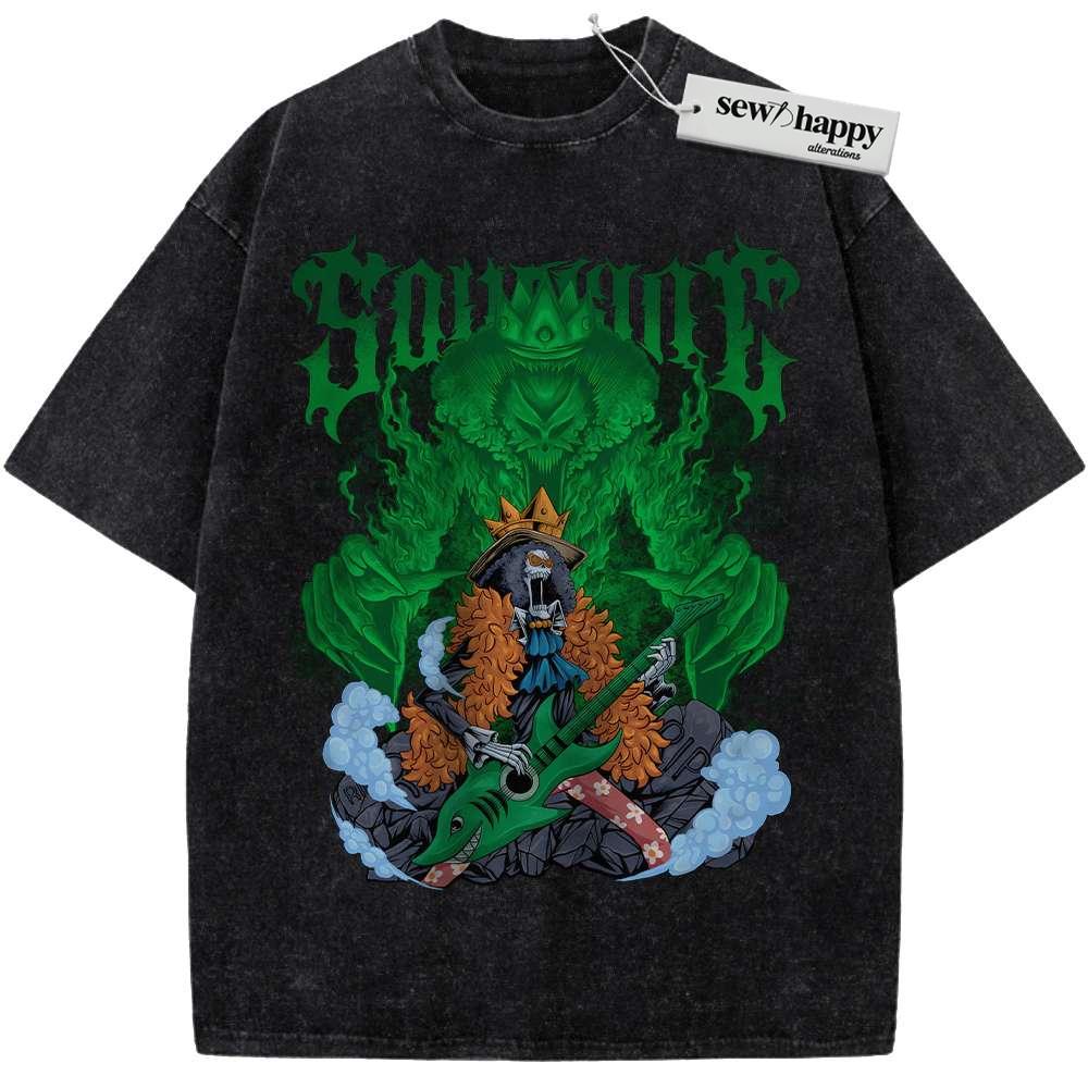 Wash Tee Brook Shirt, One Piece Shirt, Anime Shirt, Vintage Tee