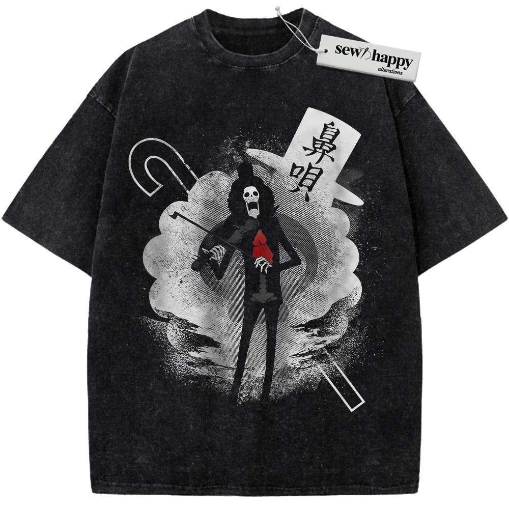Wash Tee Brook Shirt, One Piece Shirt, Anime Shirt, Vintage Tee