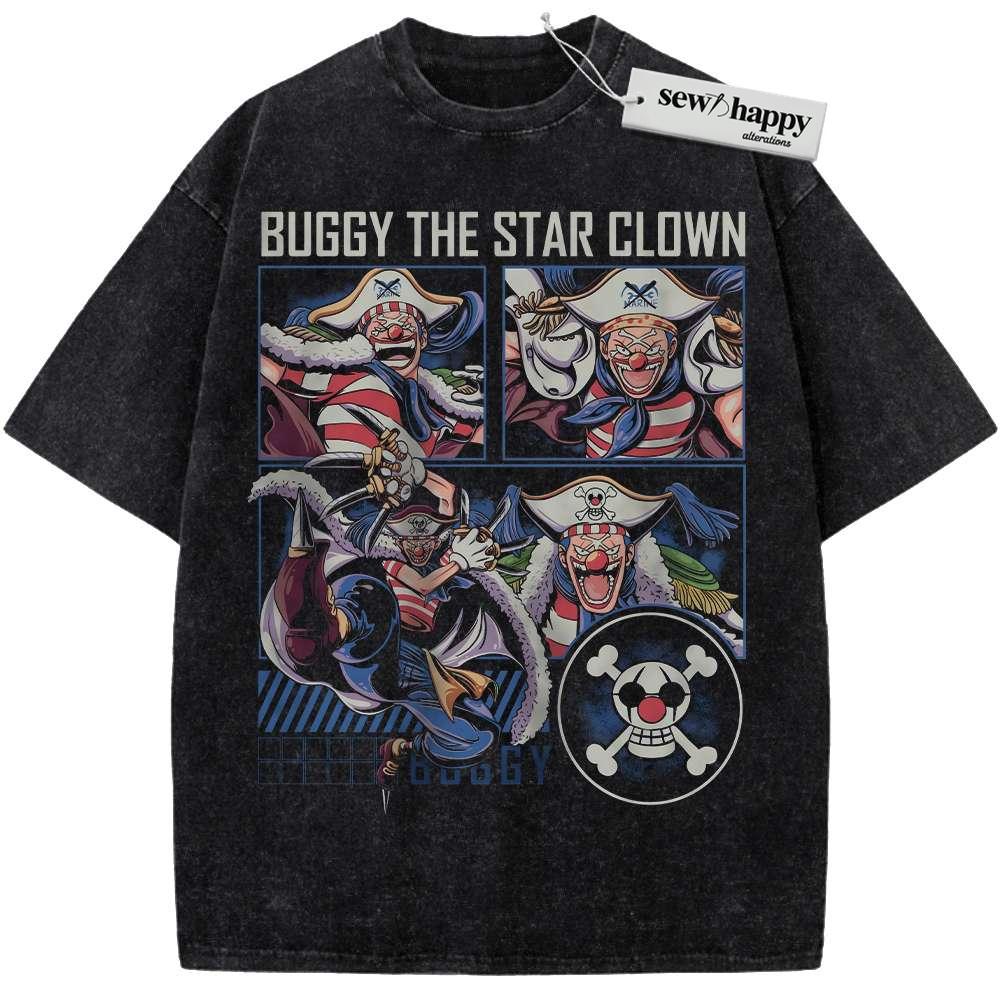 Wash Tee Buggy Shirt, One Piece Shirt, Anime Shirt, Vintage Tee