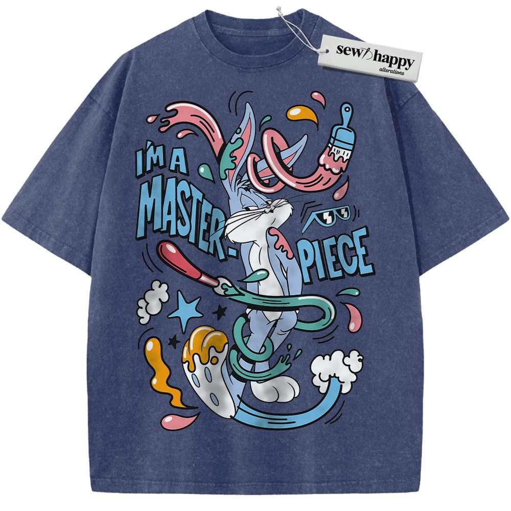 Wash Tee Bugs Bunny Shirt, Looney Tunes Shirt, Cartoon Shirt, Vintage Tee Wash Tee Bugs Bunny Shirt, Looney Tunes Shirt, Cartoon Shirt, Vintage Tee - Image 1