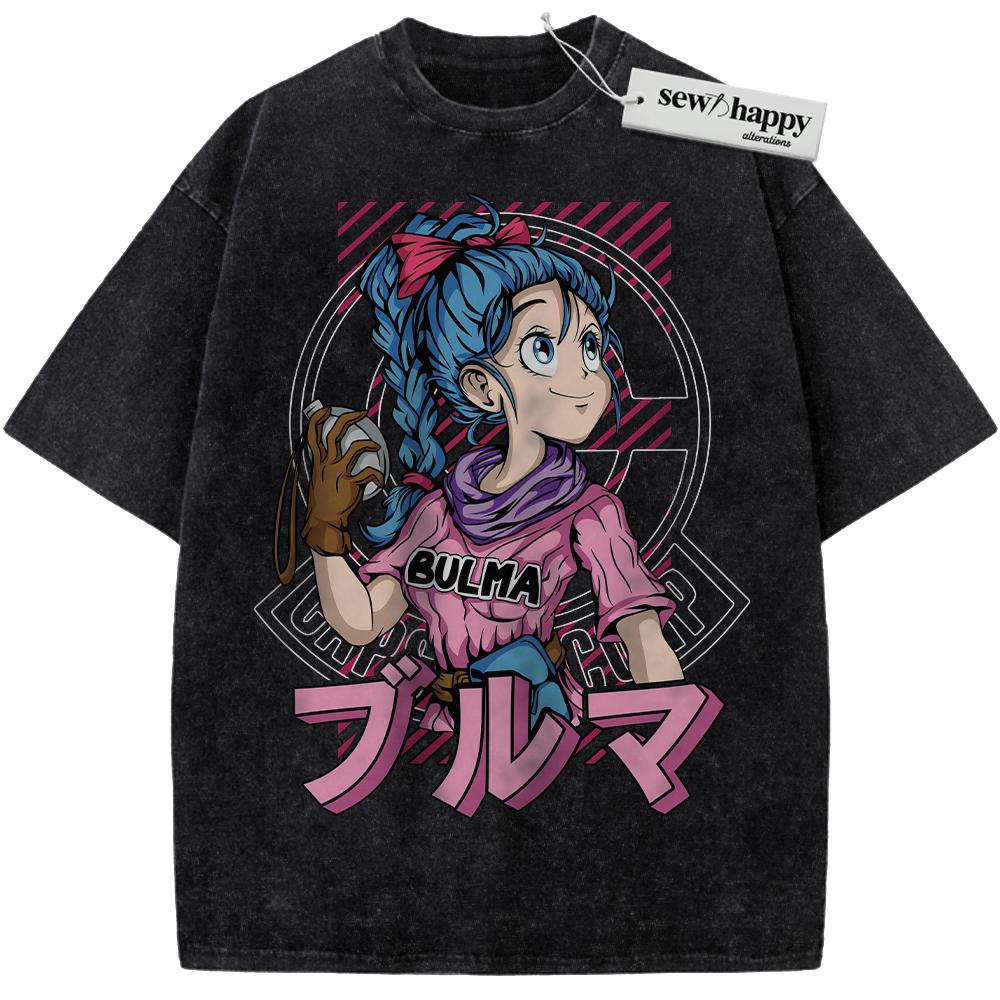 Wash Tee Bulma Shirt, Dragon Ball Shirt, DBZ Shirt, Anime Shirt, Vintage Tee