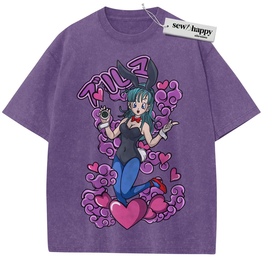 Wash Tee Bulma Shirt, Dragon Ball Shirt, DBZ Shirt, Anime Shirt, Vintage Tee Wash Tee Bulma Shirt, Dragon Ball Shirt, DBZ Shirt, Anime Shirt, Vintage Tee - Image 1