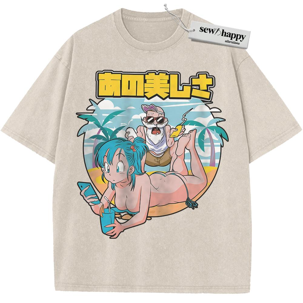 Wash Tee Bulma Shirt, Master Roshi Shirt, Dragon Ball Shirt, Anime Shirt, Vintage Tee