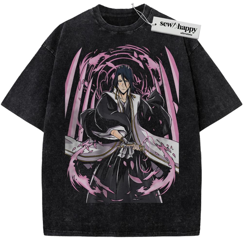 Wash Tee Byakuya Kuchiki Shirt, Bleach Shirt, Anime Shirt, Vintage Tee