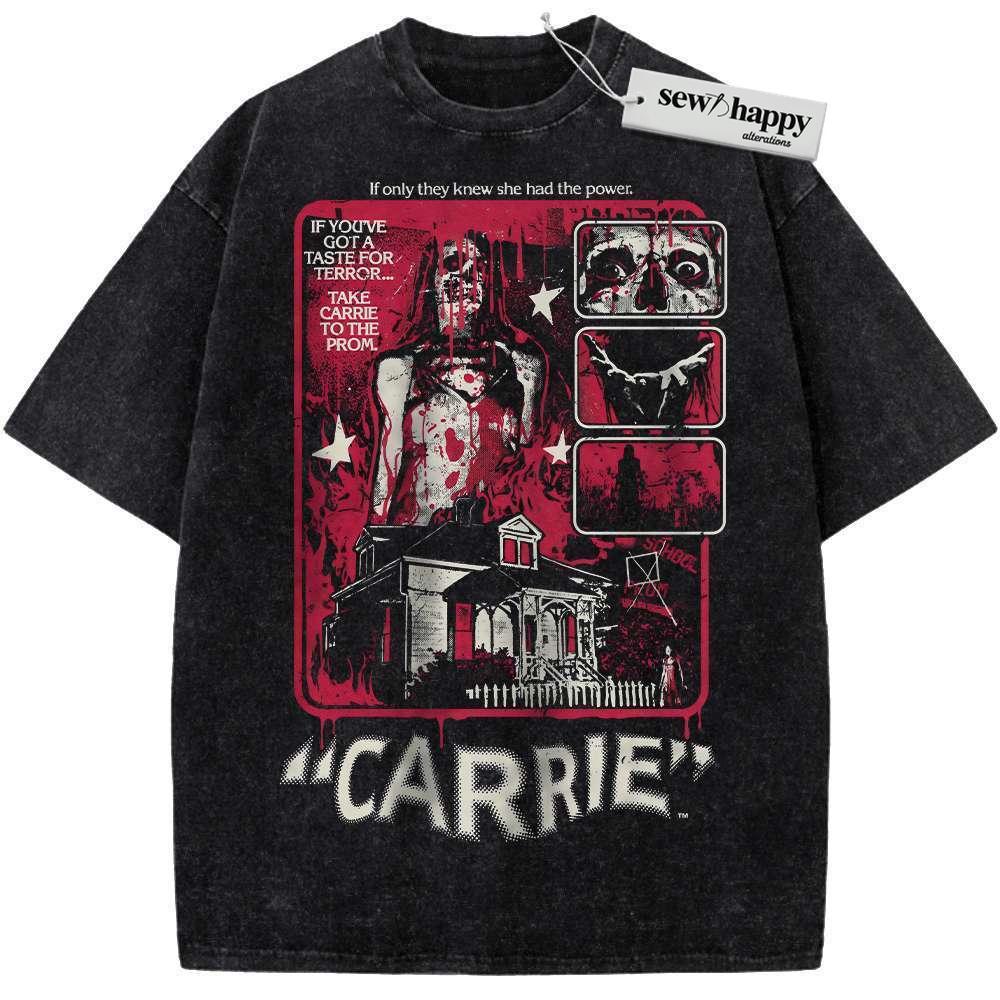 Wash Tee Carrie Shirt, Halloween Shirt, Horror Movie Shirt, Vintage T-Shirt