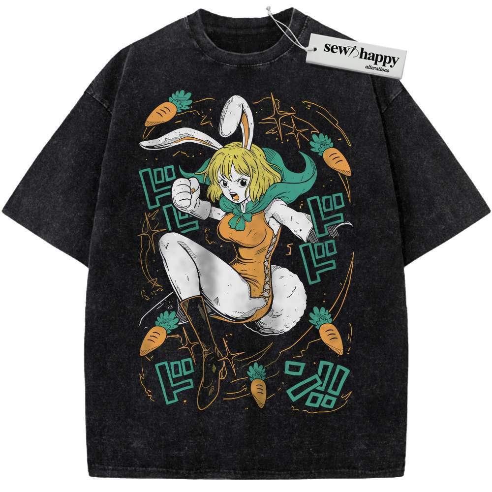 Wash Tee Carrot Shirt, One Piece Shirt, Anime Shirt, Vintage Tee