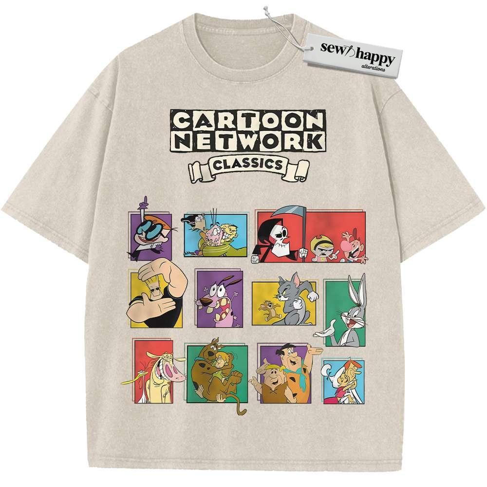 Wash Tee Cartoon Netword 90's Shirt, Animated Shirt, Vintage Tee