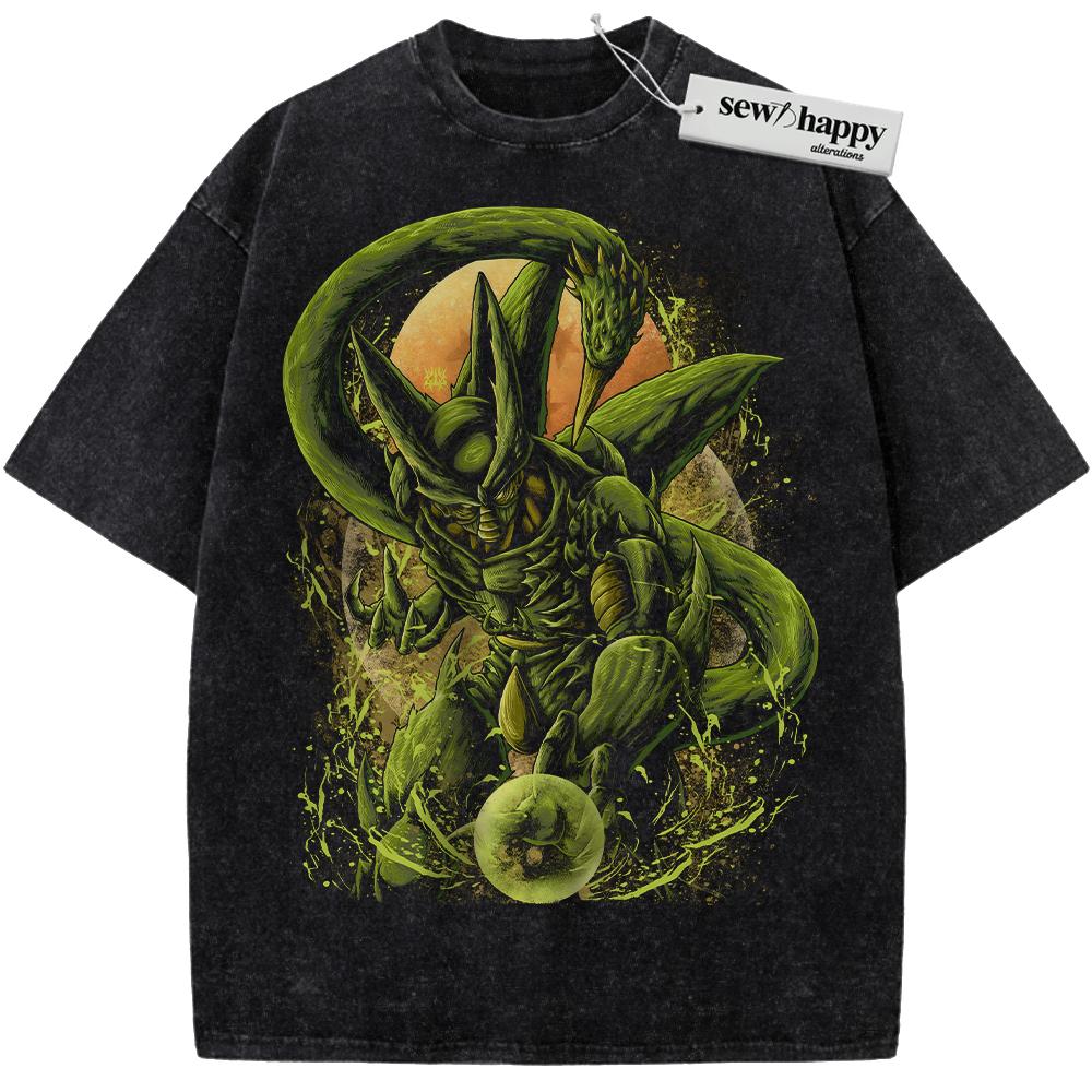 Wash Tee Cell Shirt, Dragon Ball Shirt, DBZ Shirt, Anime Shirt, Vintage Tee