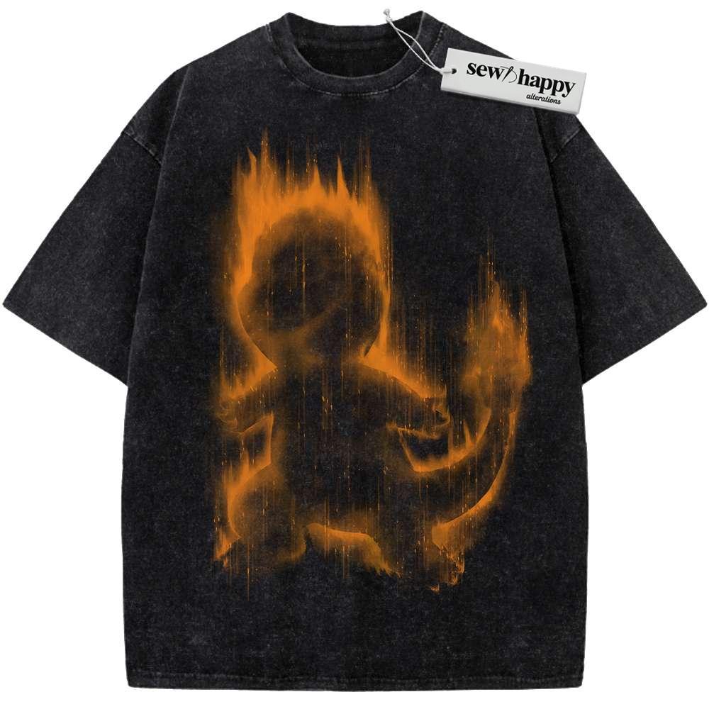 Wash Tee Charmander Shirt, Pokemon shirt, Anime Shirt, Vintage Tee